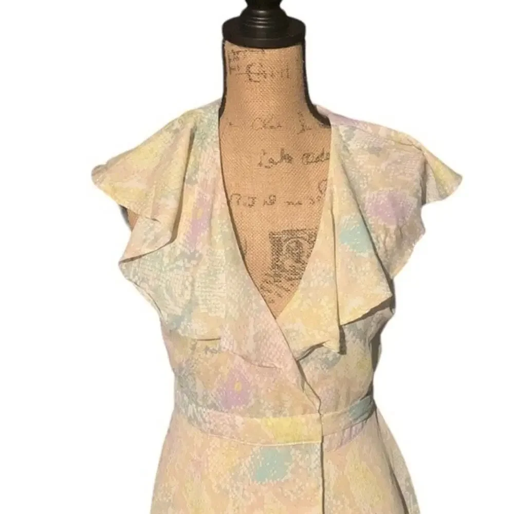 GB Warp Dress‎ Mini Ruffle Pastel Wedding Guest Special Occasion Spring Small